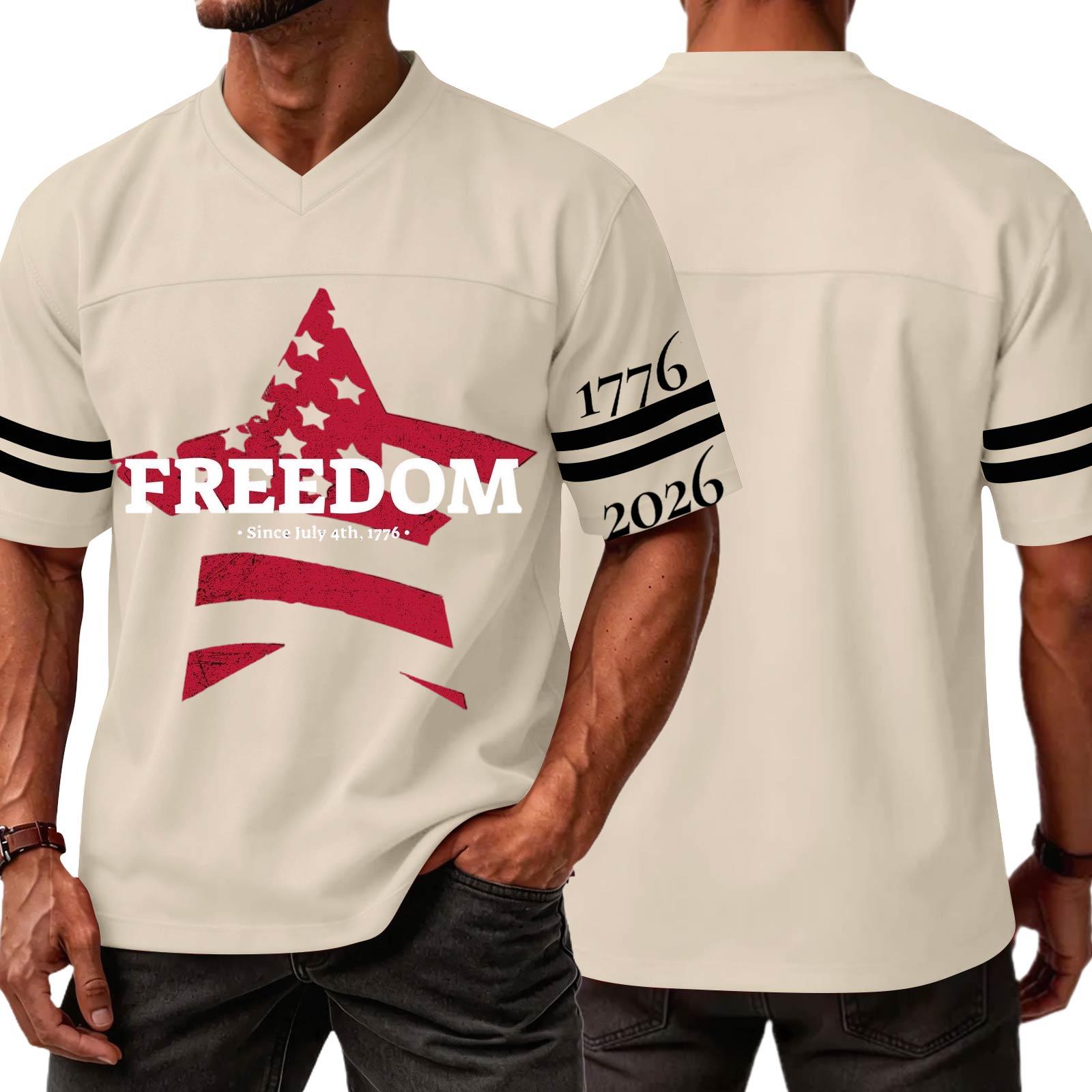 Men s Casual V Neck Short Sleeve Sports Jersey Top with Independence Day Lettering Graphic Print Freedom Since July 4th Patriotic Design XXL
Men s Casual V Neck Short Sleeve Sports Jersey Top with Independence Day Lettering Graphic Print Freedom Since July 4th Patriotic Design XXL