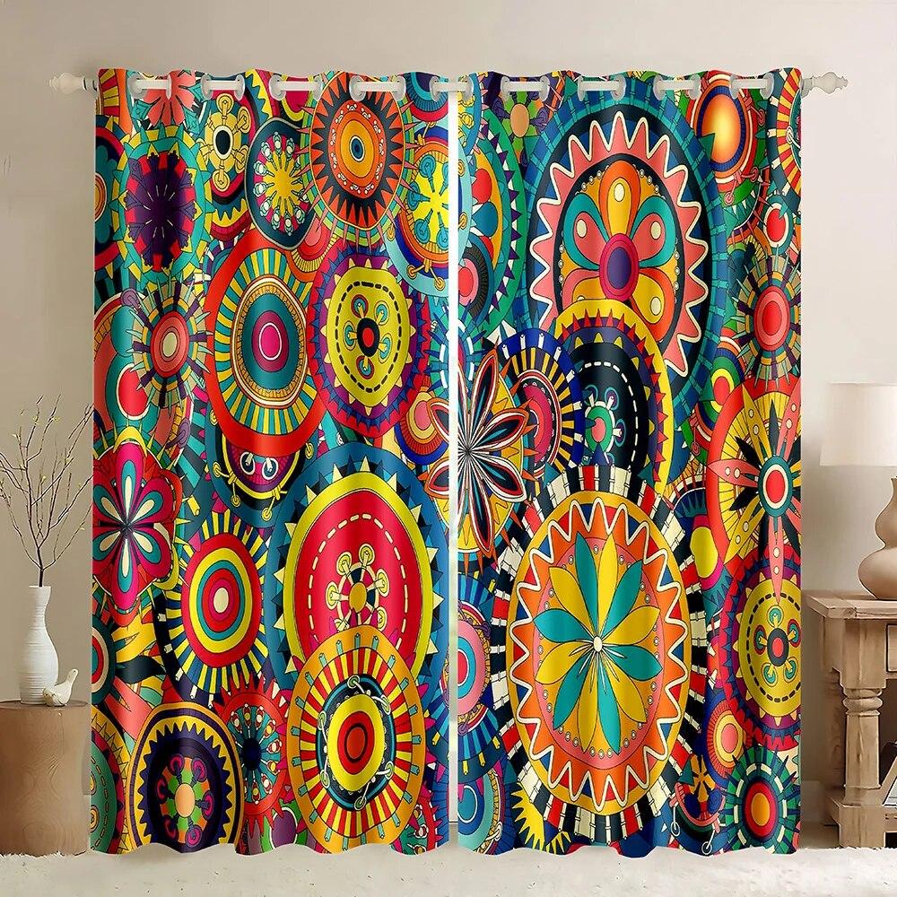 2 шт., шторы с принтом Мандала в стиле бохо, богемные цветы в полоску, карманные оконные шторы для спальни, гостиной, этнические винтажные W50xH130(CM)x2PCS-Grommet Top
2 шт., шторы с принтом Мандала в стиле бохо, богемные цветы в полоску, карманные оконные шторы для спальни, гостиной, этнические винтажные W50xH130(CM)x2PCS-Grommet Top
