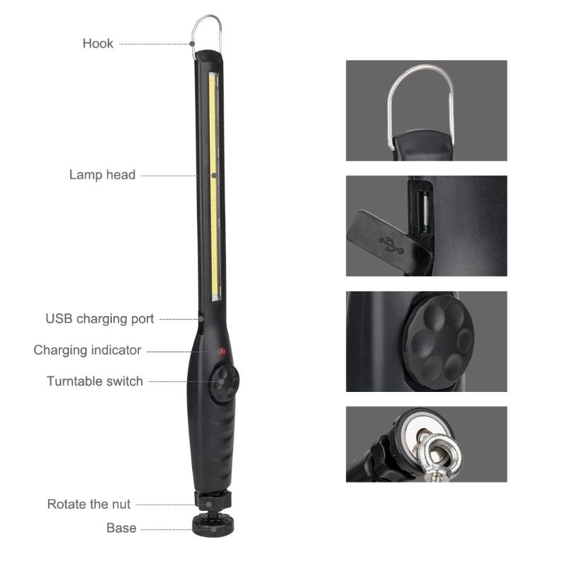 Пневматический COB LED Slim Light USB Аккумуляторная 410 люмен Автоматическая инспекционная лампа высокой яркости COB Свет Прост в использовании
Пневматический COB LED Slim Light USB Аккумуляторная 410 люмен Автоматическая инспекционная лампа высокой яркости COB Свет Прост в использовании