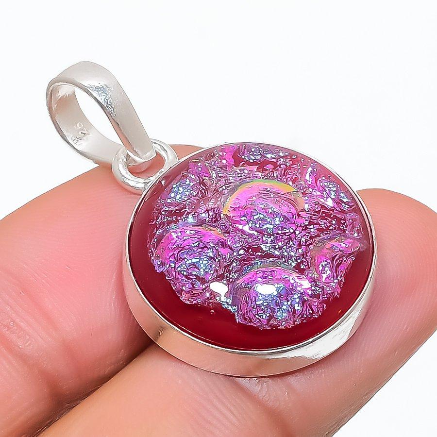 Mexican Dico Glass Gemstone 925 Steling Silver Jewelry Pendant 1.26 SU-9655
Mexican Dico Glass Gemstone 925 Steling Silver Jewelry Pendant 1.26 SU-9655