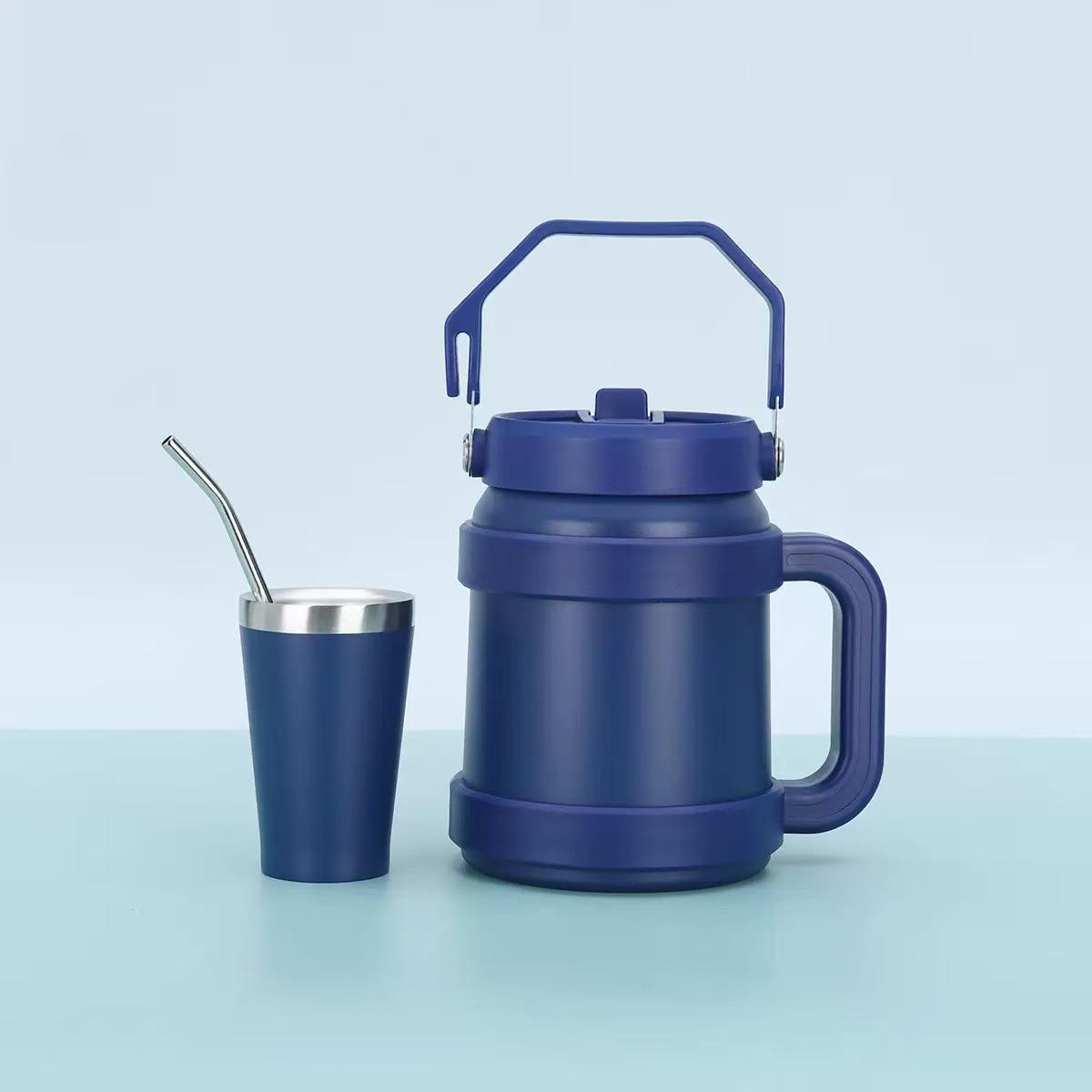 304 Stainless Steel Double-Layer Vacuum Insulated Bucket with Portable Handle, Large Capacity 1200ml темно-синього кольору
304 Stainless Steel Double-Layer Vacuum Insulated Bucket with Portable Handle, Large Capacity 1200ml темно-синього кольору
