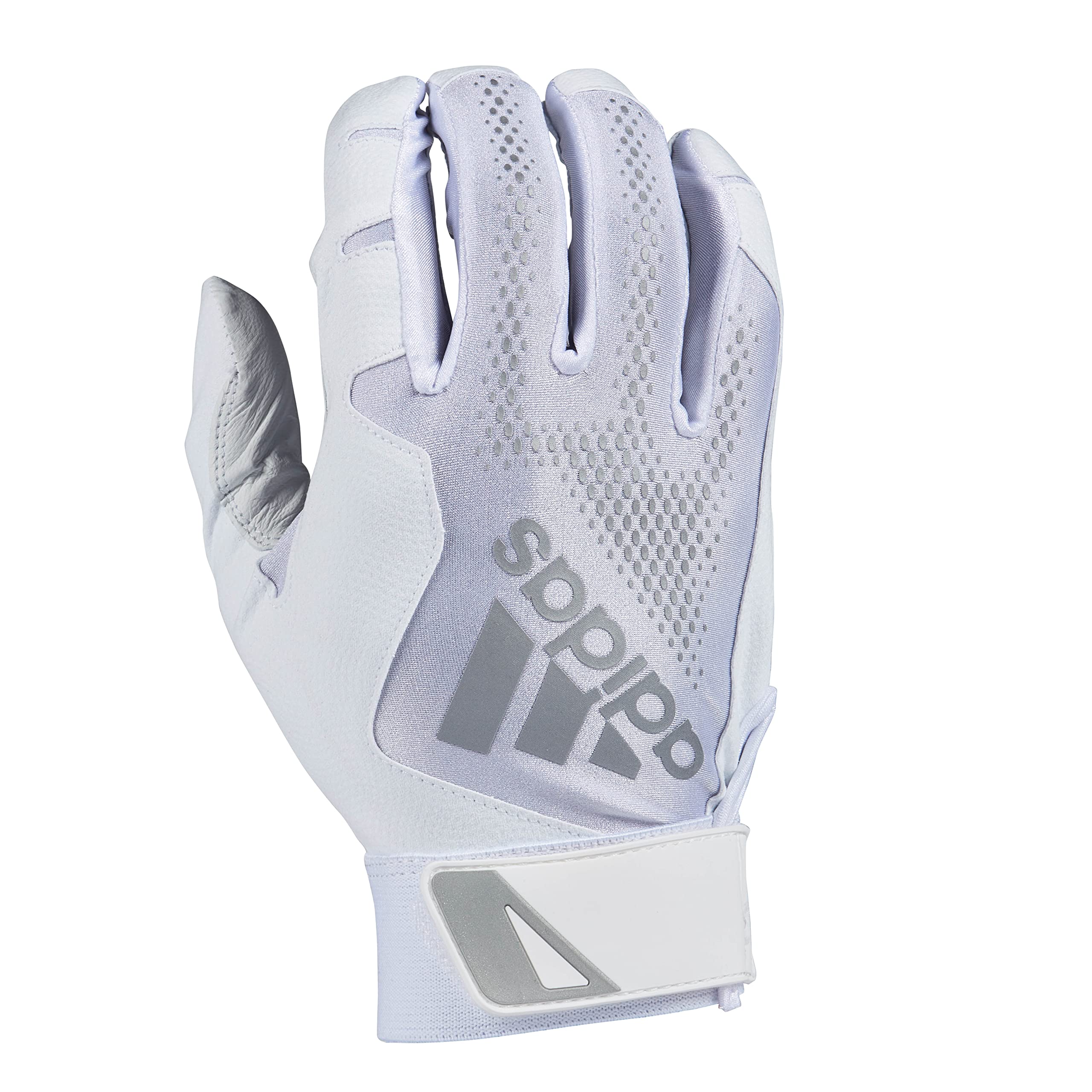 adidas Diamond King Leather Batting Size M 3.0 Gloves, White/Silver,
adidas Diamond King Leather Batting Size M 3.0 Gloves, White/Silver,