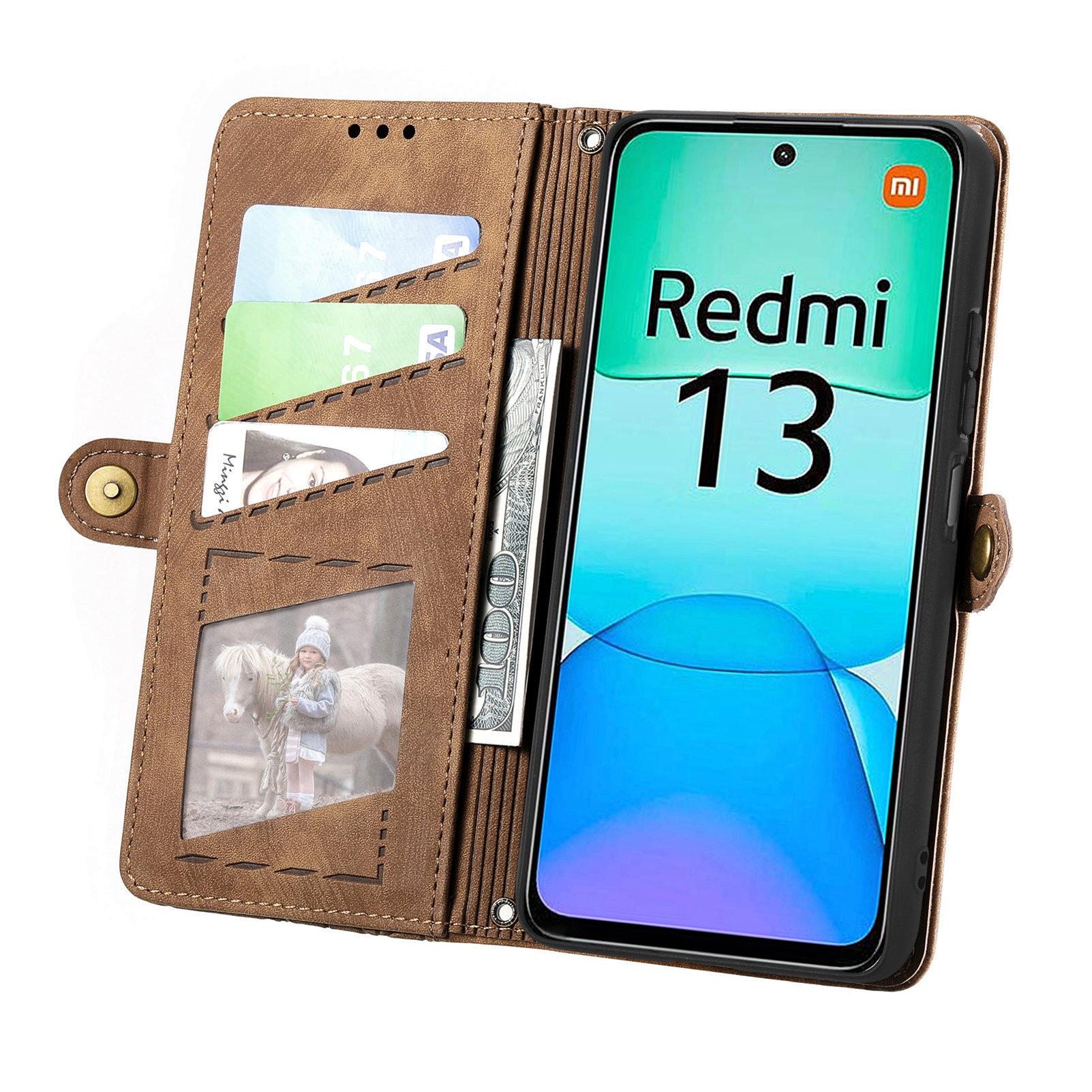 For Xiaomi Redmi 13 5G/4G Zipper Wallet Case Geometry Lines Leather Phone Cover with Strap Brown
For Xiaomi Redmi 13 5G/4G Zipper Wallet Case Geometry Lines Leather Phone Cover with Strap Brown
