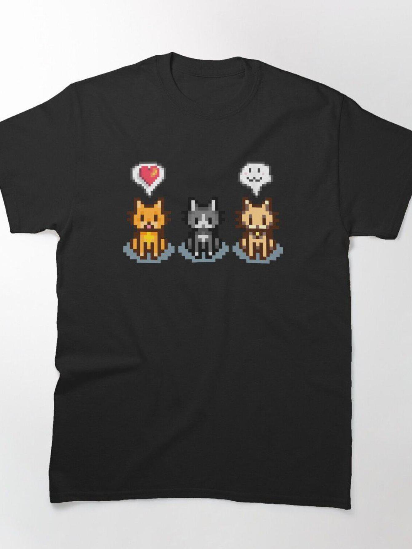 Stardew Valley Pixel Art Cats & Hearts Design Cotton T-shirt - Unisex Retro Gaming Black Short Sleeve Tee XXL
Stardew Valley Pixel Art Cats & Hearts Design Cotton T-shirt - Unisex Retro Gaming Black Short Sleeve Tee XXL