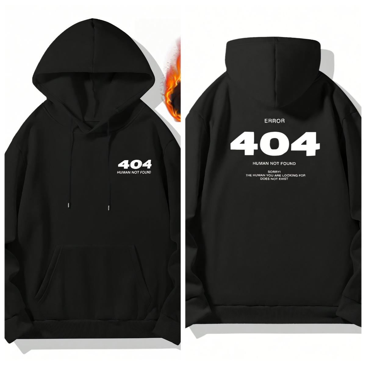 Fall/Winter Men Casual Hooded Sweatshirt with Bold 404 Graphic Print Hoodie Men Loose Sports Oversized Unseix Trendy Design Top 3XL
Fall/Winter Men Casual Hooded Sweatshirt with Bold 404 Graphic Print Hoodie Men Loose Sports Oversized Unseix Trendy Design Top 3XL