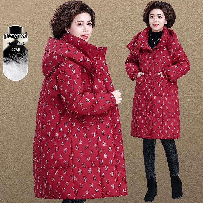 Winter Down Jacket with Hood, Mid-Length, Stylish, for Women, Letter & Floral Pattern, Thick, Loose, Warm Outerwear XL (140-155 lbs) червоний
Winter Down Jacket with Hood, Mid-Length, Stylish, for Women, Letter & Floral Pattern, Thick, Loose, Warm Outerwear XL (140-155 lbs) червоний