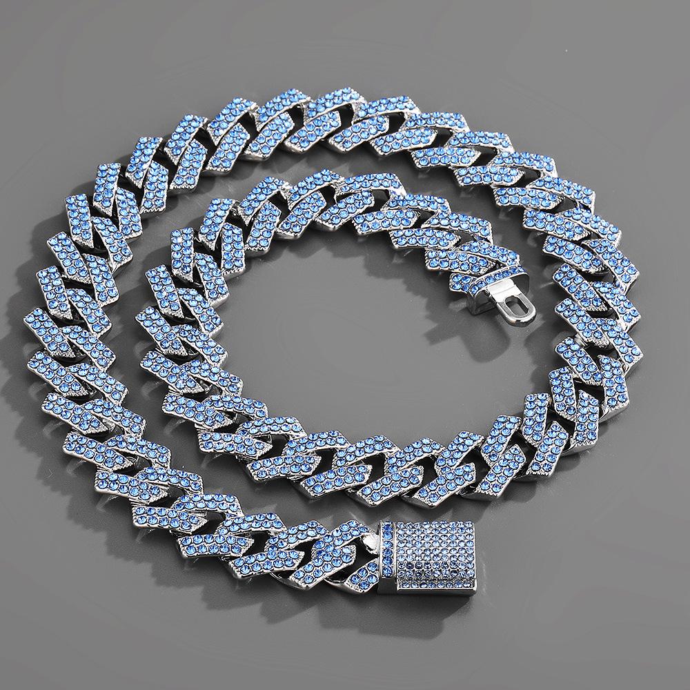 Men s 15mm Hip Hop Cuban Link Necklace with Full Diamond Rhombus Clasp Bracelet 7 inch (18 cm)
Men s 15mm Hip Hop Cuban Link Necklace with Full Diamond Rhombus Clasp Bracelet 7 inch (18 cm)