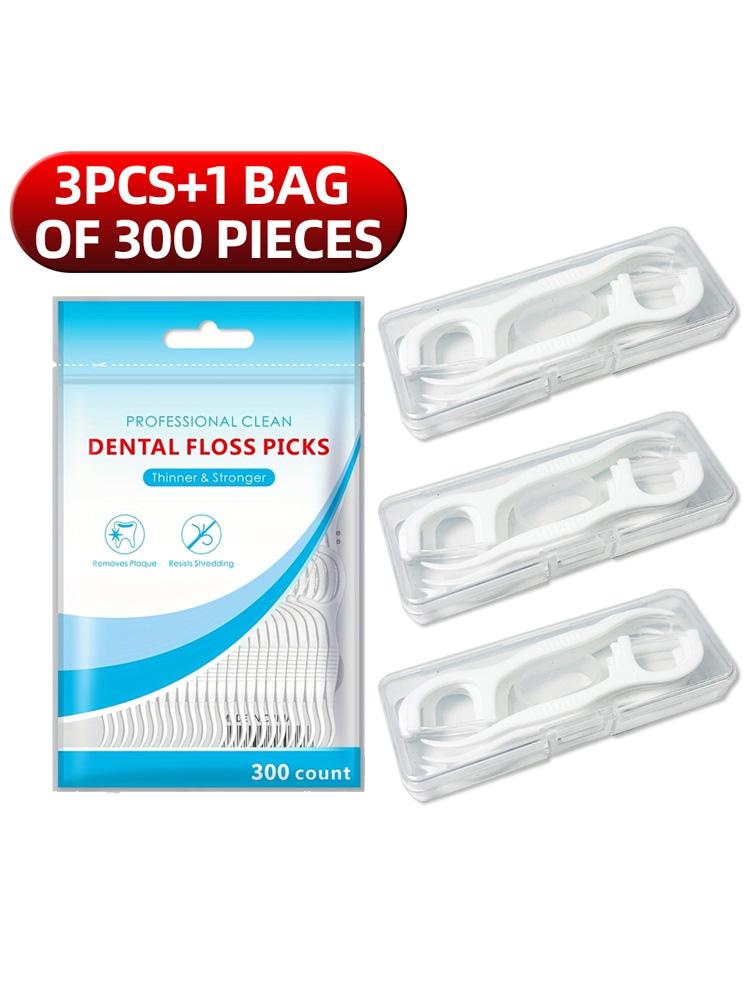 3 компактных диспенсера для зубной нити, оснащенных 1 пакетом из 300 палочек с зубной нитью
3 компактных диспенсера для зубной нити, оснащенных 1 пакетом из 300 палочек с зубной нитью