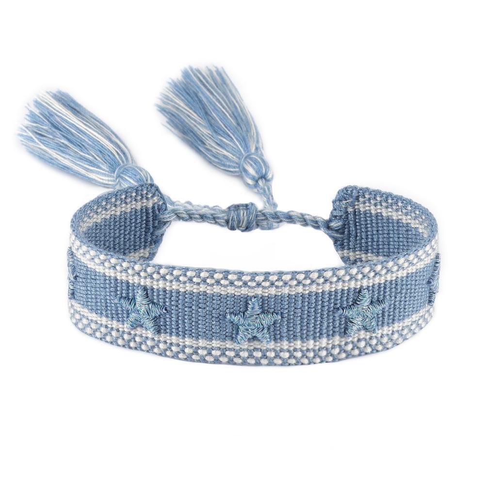 Women s Handwoven Star & Heart Tassel Bracelet with Personalized Embroidery
Women s Handwoven Star & Heart Tassel Bracelet with Personalized Embroidery