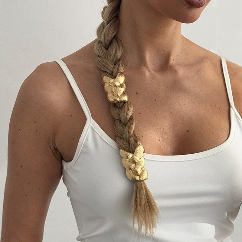 2Pcs Metal Braid Shaped Elastic Headband Women Girls Unique Design Ponytail Hair Tie Rubber Band Scrunchies Y2K Hair Accessories
2Pcs Metal Braid Shaped Elastic Headband Women Girls Unique Design Ponytail Hair Tie Rubber Band Scrunchies Y2K Hair Accessories