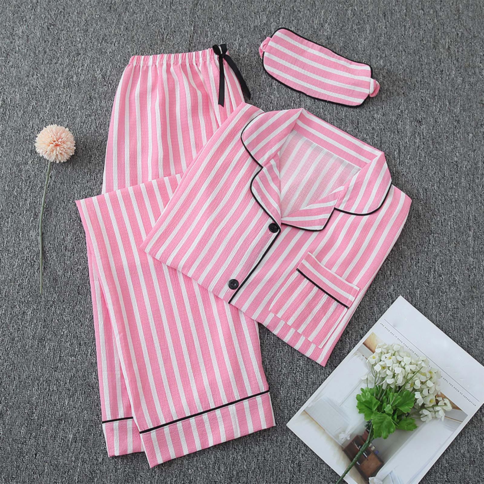 Women S Pajama Set Long Sleeve Button Pajamas Two Piece Set Striped Sleepwear Casual Set With Eye Sexy Nightwear Women XXL червоний
Women S Pajama Set Long Sleeve Button Pajamas Two Piece Set Striped Sleepwear Casual Set With Eye Sexy Nightwear Women XXL червоний