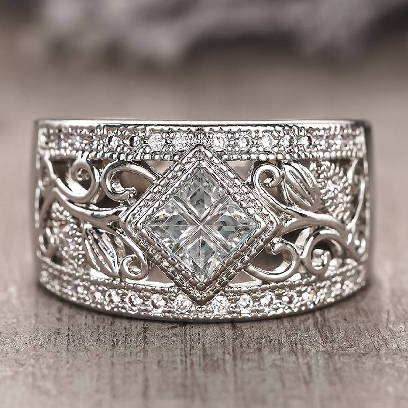 Huitan Vintage Luxury Copper Color Hollow Out Ring with Shining CZ for Women Wedding Party Engagement Accessories Zircon Gift 9
Huitan Vintage Luxury Copper Color Hollow Out Ring with Shining CZ for Women Wedding Party Engagement Accessories Zircon Gift 9