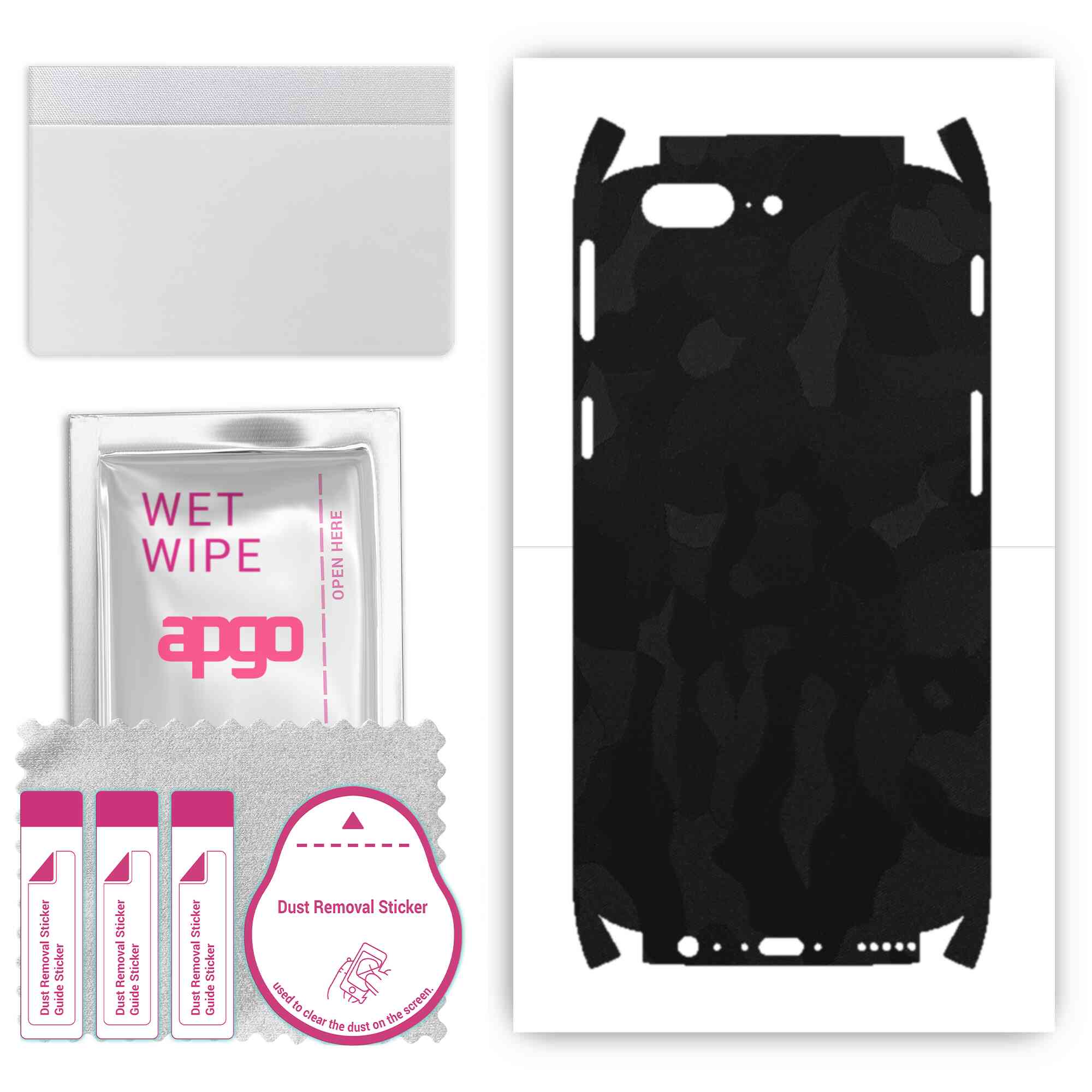 apgo Protective Skin Sticker for the back+sides compatible with OnePlus 5, Full Wrap Film, Foil, Vinyl - Pattern Black Camo
apgo Protective Skin Sticker for the back+sides compatible with OnePlus 5, Full Wrap Film, Foil, Vinyl - Pattern Black Camo