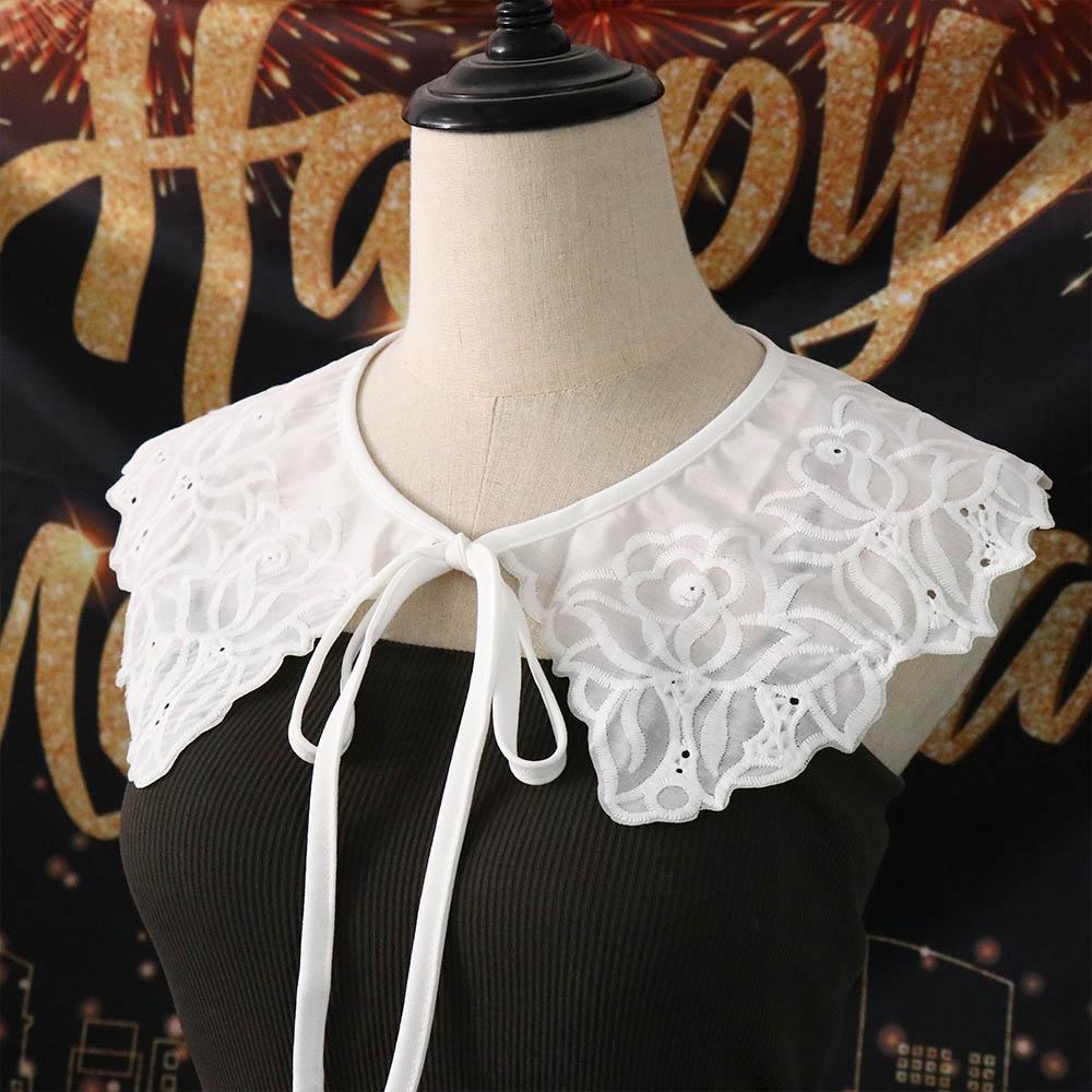 Pastoral Style Lace Collar Rose Lace Neckline Embroidered Flower Fake Collar Women/girls
Pastoral Style Lace Collar Rose Lace Neckline Embroidered Flower Fake Collar Women/girls