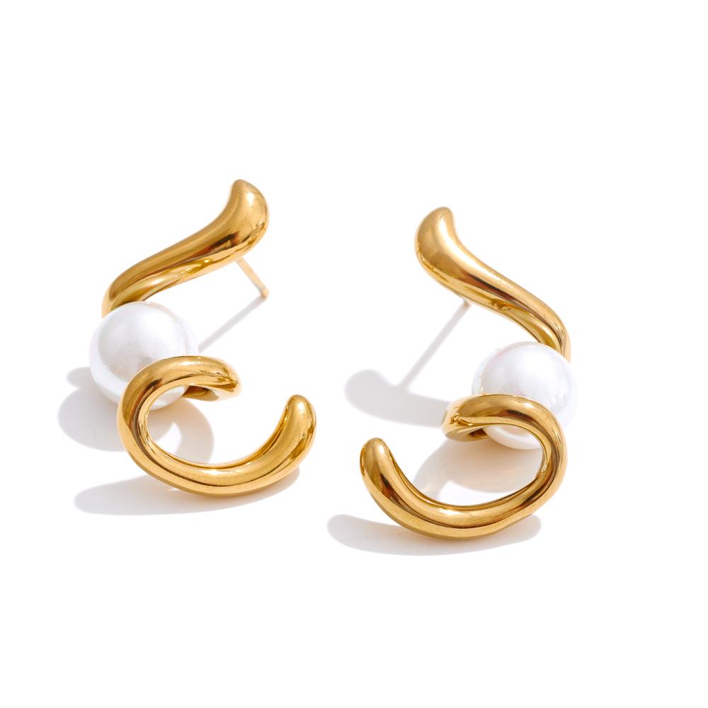 Yhpup Stylish Unique Design Simulated Pearls Irregular Geometric Stud Earrings Arrivals Stainless Steel Creative Jewelry Gift
Yhpup Stylish Unique Design Simulated Pearls Irregular Geometric Stud Earrings Arrivals Stainless Steel Creative Jewelry Gift