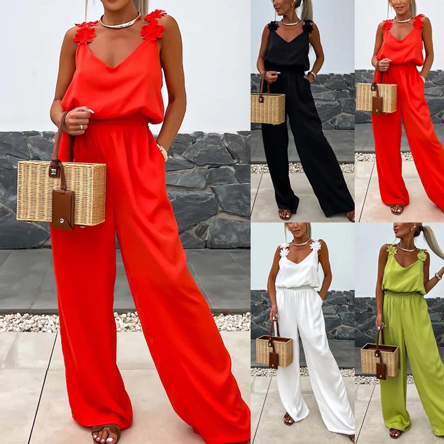 European & American Spring/Summer Sleeveless Pocket Jumpsuit - Casual Loose Women s Sling Jumpsuit Small белый
European & American Spring/Summer Sleeveless Pocket Jumpsuit - Casual Loose Women s Sling Jumpsuit Small белый