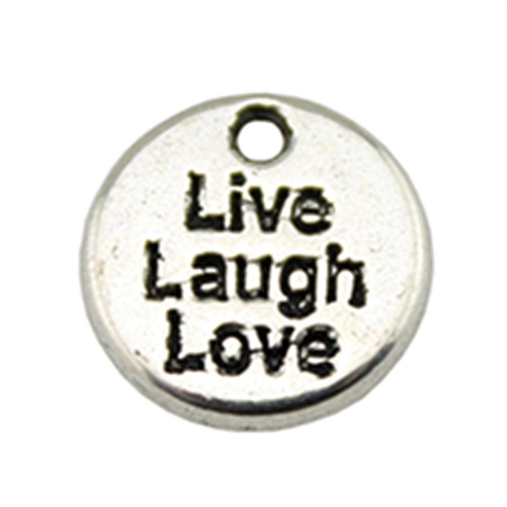 20 шт., подвески «Живой смех, любовь», античное серебро, цвет цинкового сплава, 12 мм 
20 шт., подвески «Живой смех, любовь», античное серебро, цвет цинкового сплава, 12 мм