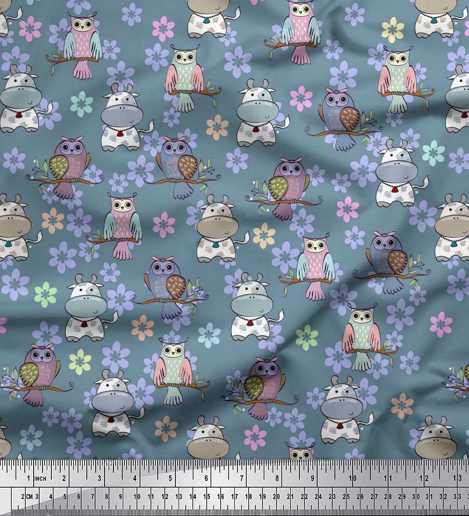 Soimoi Japan Crepe Satin Ткань с цветочным принтом, совы и коровы, мультяшный принт, швейная ткань, метр 42 дюйма 42 Inch Wide - Poly Crepe зелёный
Soimoi Japan Crepe Satin Ткань с цветочным принтом, совы и коровы, мультяшный принт, швейная ткань, метр 42 дюйма 42 Inch Wide - Poly Crepe зелёный