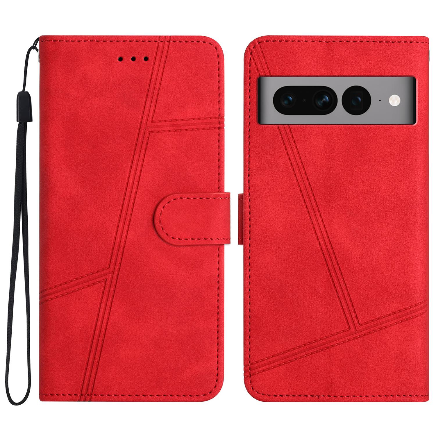 Anti-drop Cover for Google Pixel 7 Pro 5G Imprinted Line Skin-touch PU Leather Phone Shell with Wallet Stand Red
Anti-drop Cover for Google Pixel 7 Pro 5G Imprinted Line Skin-touch PU Leather Phone Shell with Wallet Stand Red