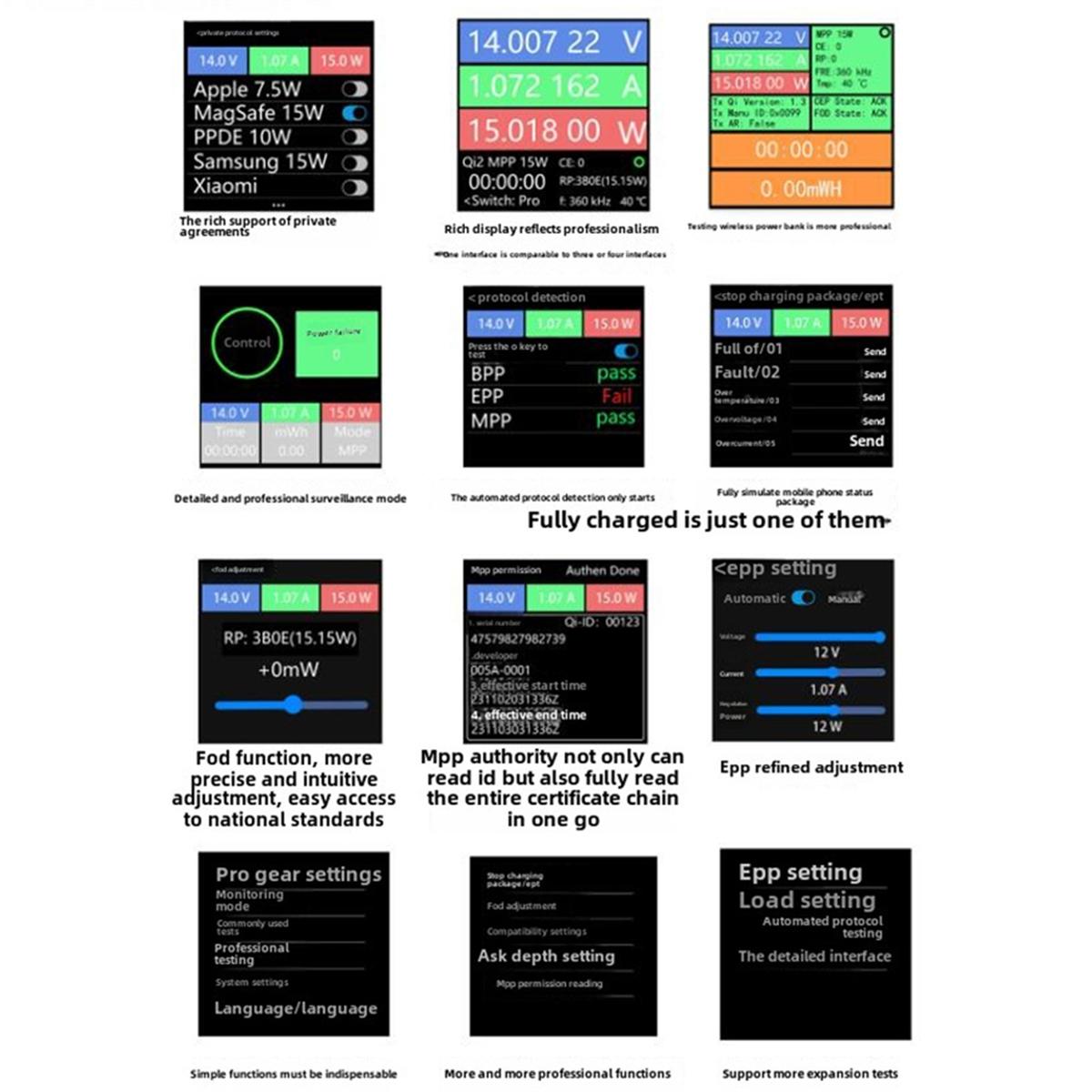 2025 New Multi Functional Qi2 Tester Magnetic Wireless Charging Test 15W Fast Charging Wireless Charging Debugger Repair чорний
2025 New Multi Functional Qi2 Tester Magnetic Wireless Charging Test 15W Fast Charging Wireless Charging Debugger Repair чорний