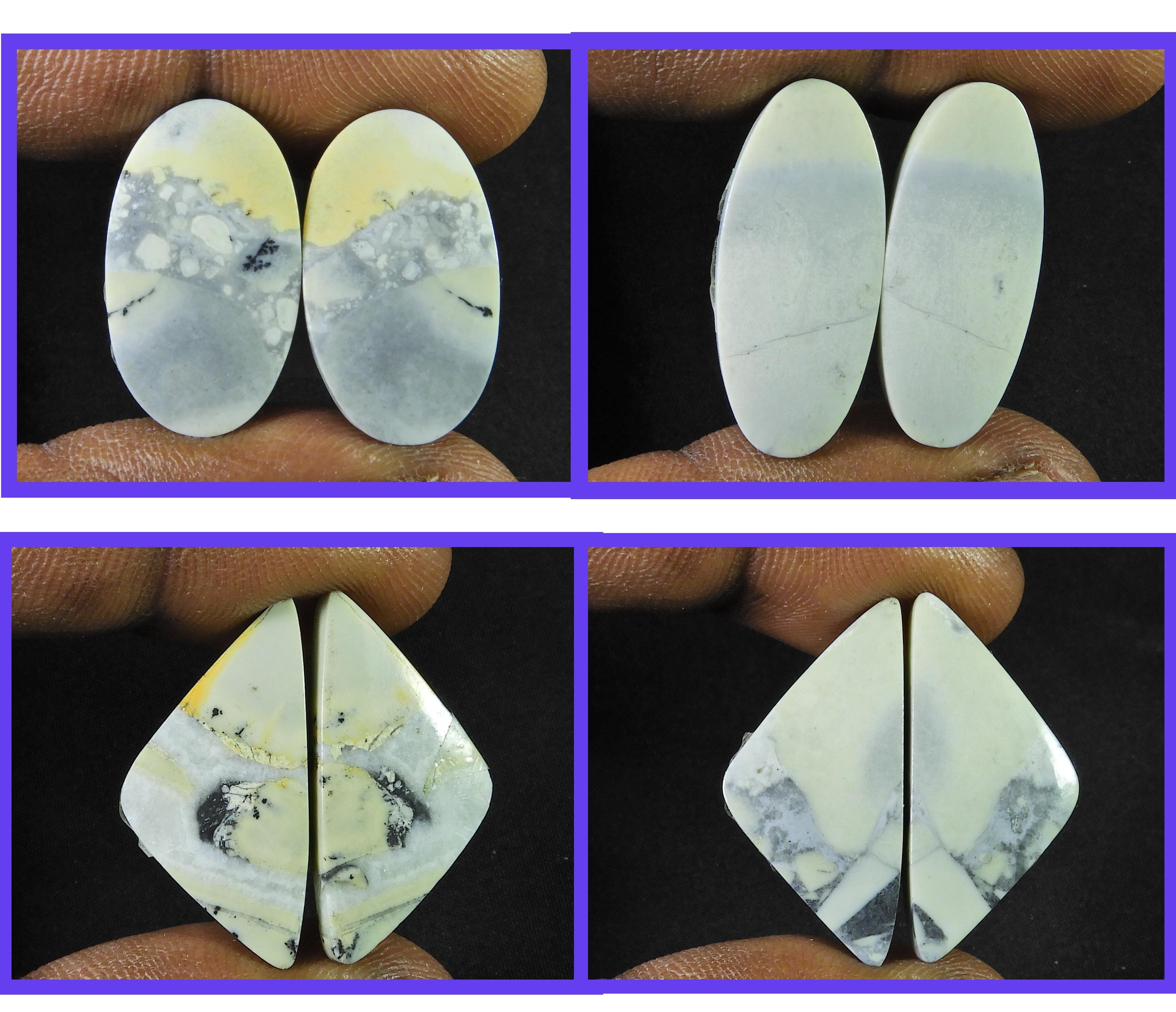 Natural Maligano Jasper Fancy Matched 4 pair Cabochon Loose Gemstone 22-27MM RQ-1014 
Natural Maligano Jasper Fancy Matched 4 pair Cabochon Loose Gemstone 22-27MM RQ-1014