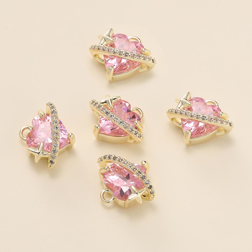2Pcs/Pack 14/18K Gold Plated Copper Heart Charms Pendants With Zircon for DIY Bracelet Necklace Jewelry Making Accessories
2Pcs/Pack 14/18K Gold Plated Copper Heart Charms Pendants With Zircon for DIY Bracelet Necklace Jewelry Making Accessories