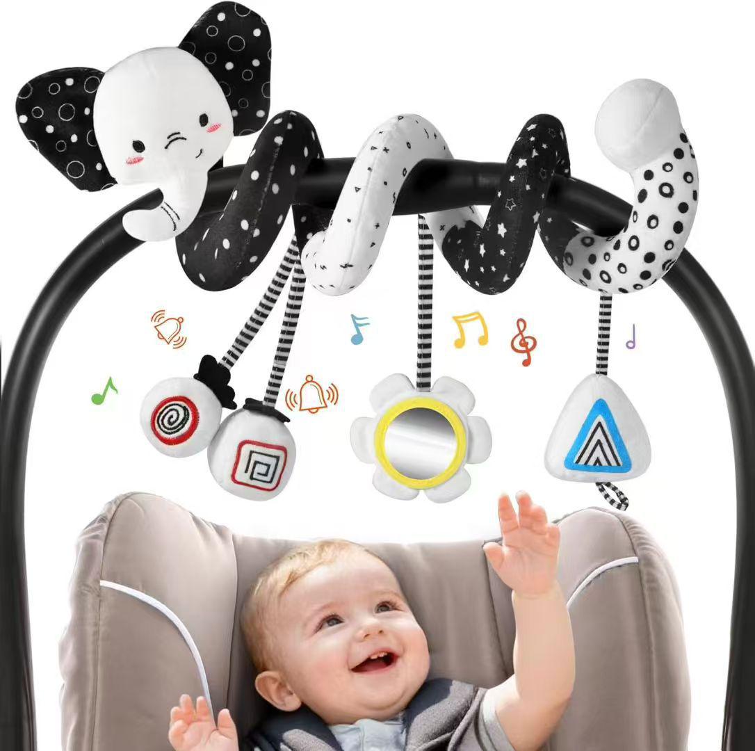Black & White Elephant Baby Bed Rattle: Plush Early Education Toy (0-1 Year)
Black & White Elephant Baby Bed Rattle: Plush Early Education Toy (0-1 Year)