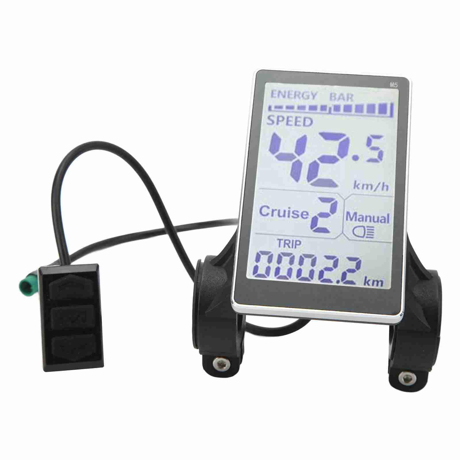 Electric Bike LCD Meter 5 Pin 24V 36V 48V 60V Universal E Scooter M5 LCD Panel Screen for 31.8 22.2mm Electric Bikes
Electric Bike LCD Meter 5 Pin 24V 36V 48V 60V Universal E Scooter M5 LCD Panel Screen for 31.8 22.2mm Electric Bikes