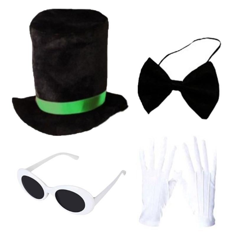 4Pcs Green Halloween Costume Accessories Costume Top Hat Necktie Sunglasses White Gloves for Cosplay Dressing Up Party 1
4Pcs Green Halloween Costume Accessories Costume Top Hat Necktie Sunglasses White Gloves for Cosplay Dressing Up Party 1