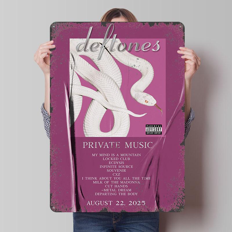 Deftones Private Music Album Cover Metal Poster Customized Wall Art Retro Vintage Tinplate Signs for Bedroom Decorations Decor 7.9x11.8In(20x30cm)
Deftones Private Music Album Cover Metal Poster Customized Wall Art Retro Vintage Tinplate Signs for Bedroom Decorations Decor 7.9x11.8In(20x30cm)