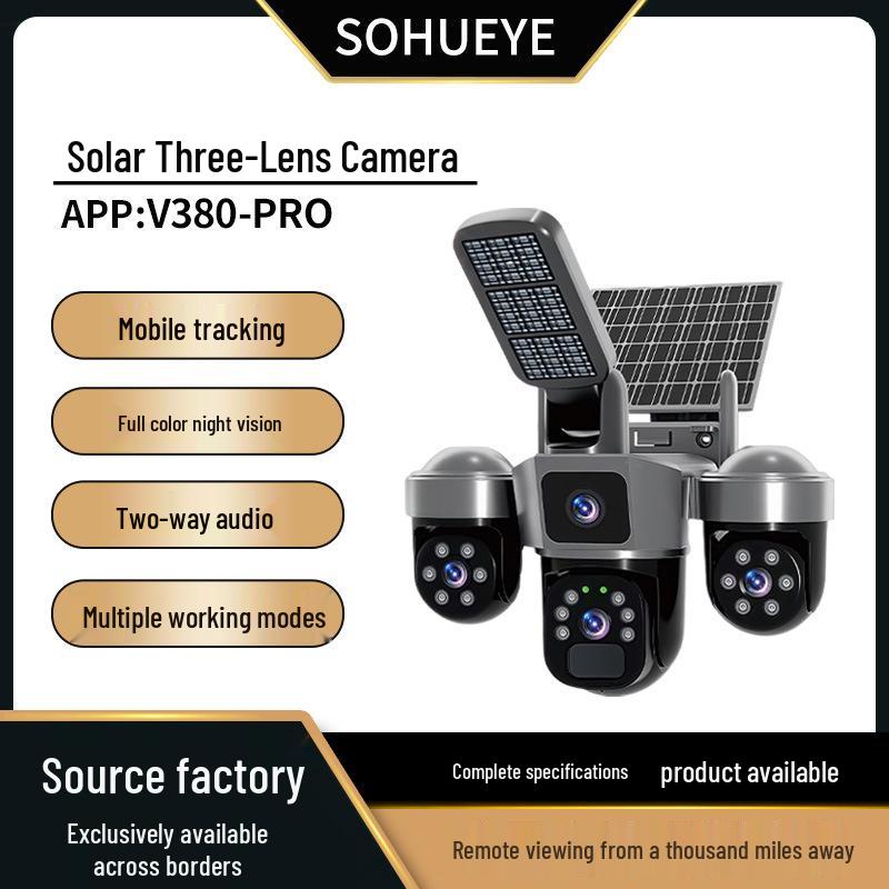 Courtyard V380 Solar-Powered LED Camera: 6MP HD, Night Vision, Triple Lens Surveillance WiFi Version
Courtyard V380 Solar-Powered LED Camera: 6MP HD, Night Vision, Triple Lens Surveillance WiFi Version
