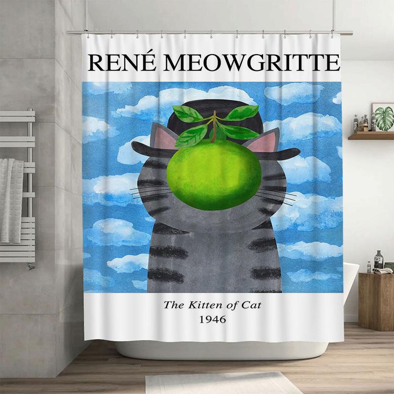 Rene Magritte Shower Curtain With Tuxedo Cat Design Unique Home Decor Item For Bathroom 72 Inches Long Fabric Print Gift Idea Fo W60H190(CM)-1 Pcs
Rene Magritte Shower Curtain With Tuxedo Cat Design Unique Home Decor Item For Bathroom 72 Inches Long Fabric Print Gift Idea Fo W60H190(CM)-1 Pcs