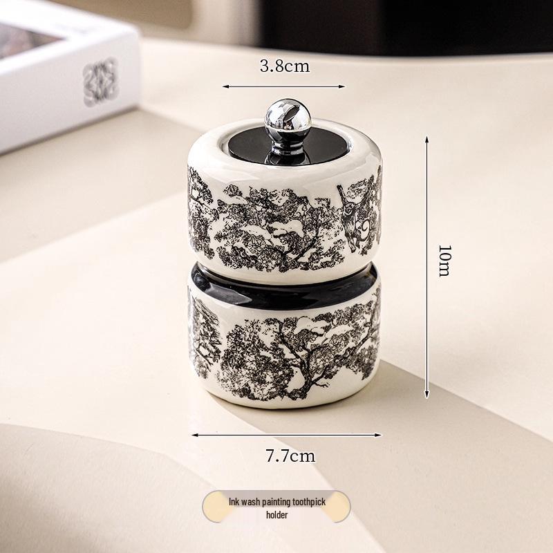 Ceramic Retro Toothpick & Cotton Swab Holder - High-End Home Decor Jar
Ceramic Retro Toothpick & Cotton Swab Holder - High-End Home Decor Jar