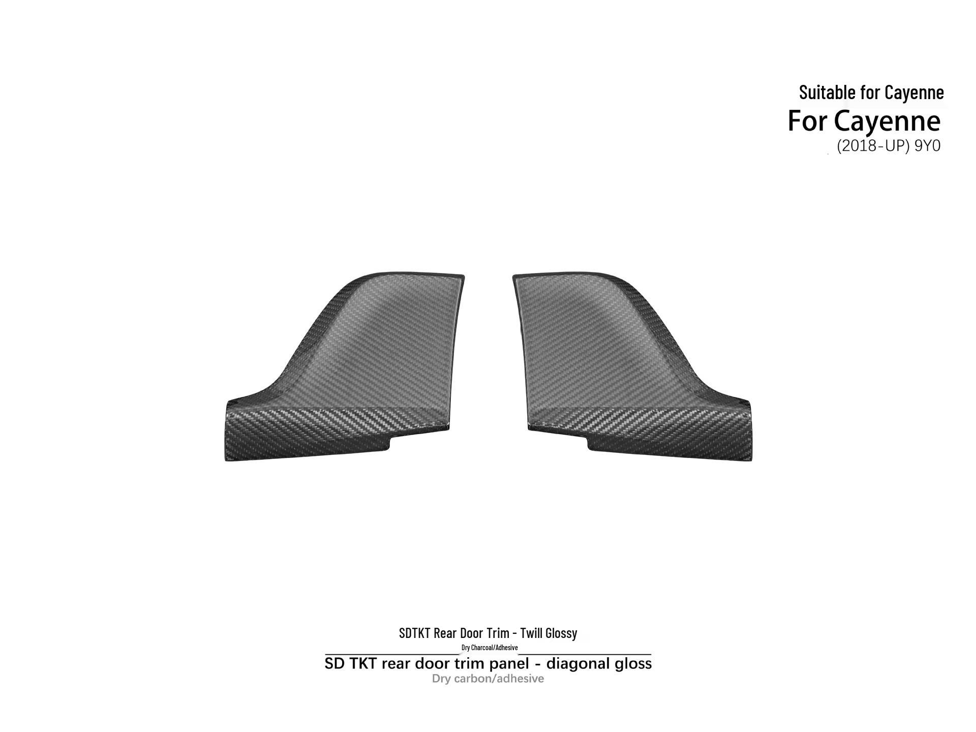 Dry Carbon Rear Door Trim for 24-UP Porsche Cayenne 9Y0.2 SD TKT
Dry Carbon Rear Door Trim for 24-UP Porsche Cayenne 9Y0.2 SD TKT