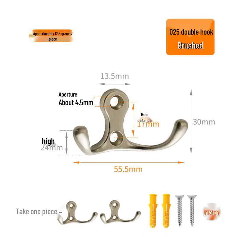 Rongyu Solid Stainless Steel Double Hooks, 10-Pack
Rongyu Solid Stainless Steel Double Hooks, 10-Pack