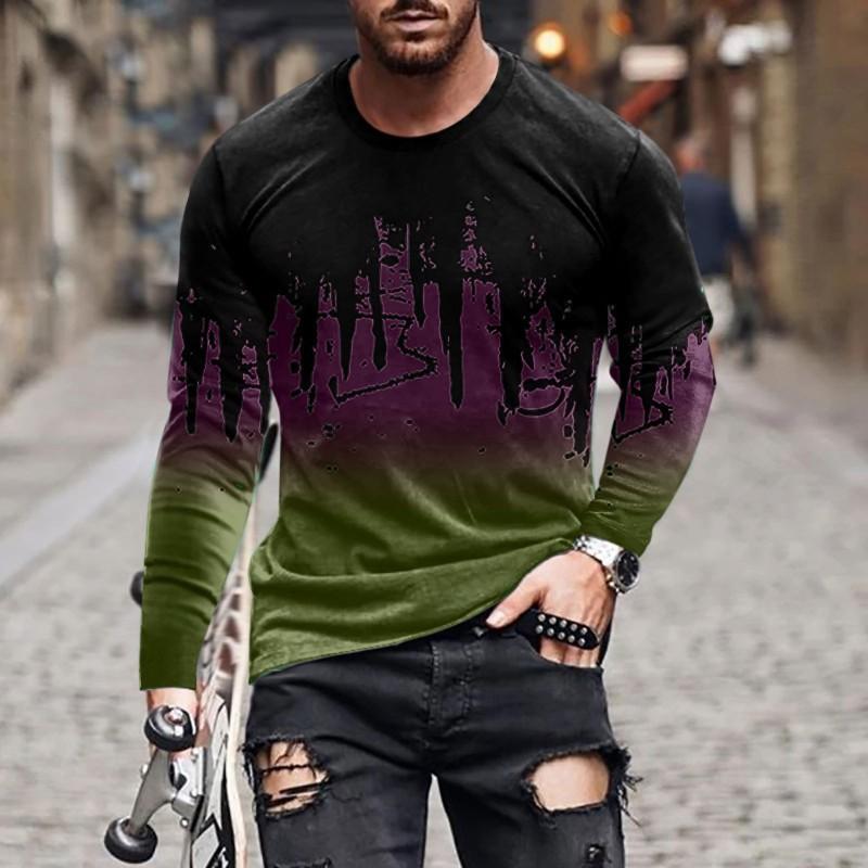 Men s long-sleeved T-shirt spring and Autumn 3D printing ink splash trend good quality couple long-sleeved T-shirt
Men s long-sleeved T-shirt spring and Autumn 3D printing ink splash trend good quality couple long-sleeved T-shirt