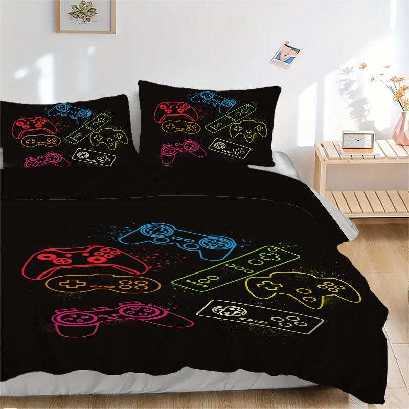 Video Game Controllers Neon Artwork Bedding Set Comforter Cover Gift for Bedroom,Includes 1 Cover and 2 Pillowcases, No InsertB663 135x200cm
Video Game Controllers Neon Artwork Bedding Set Comforter Cover Gift for Bedroom,Includes 1 Cover and 2 Pillowcases, No InsertB663 135x200cm