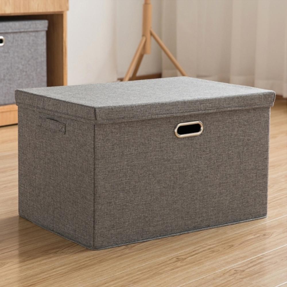 32 x 24 x 18cm Cotton Linen Fabric Storage Box with Lid Foldable Organizer Container for Clothes Toys Grey
32 x 24 x 18cm Cotton Linen Fabric Storage Box with Lid Foldable Organizer Container for Clothes Toys Grey