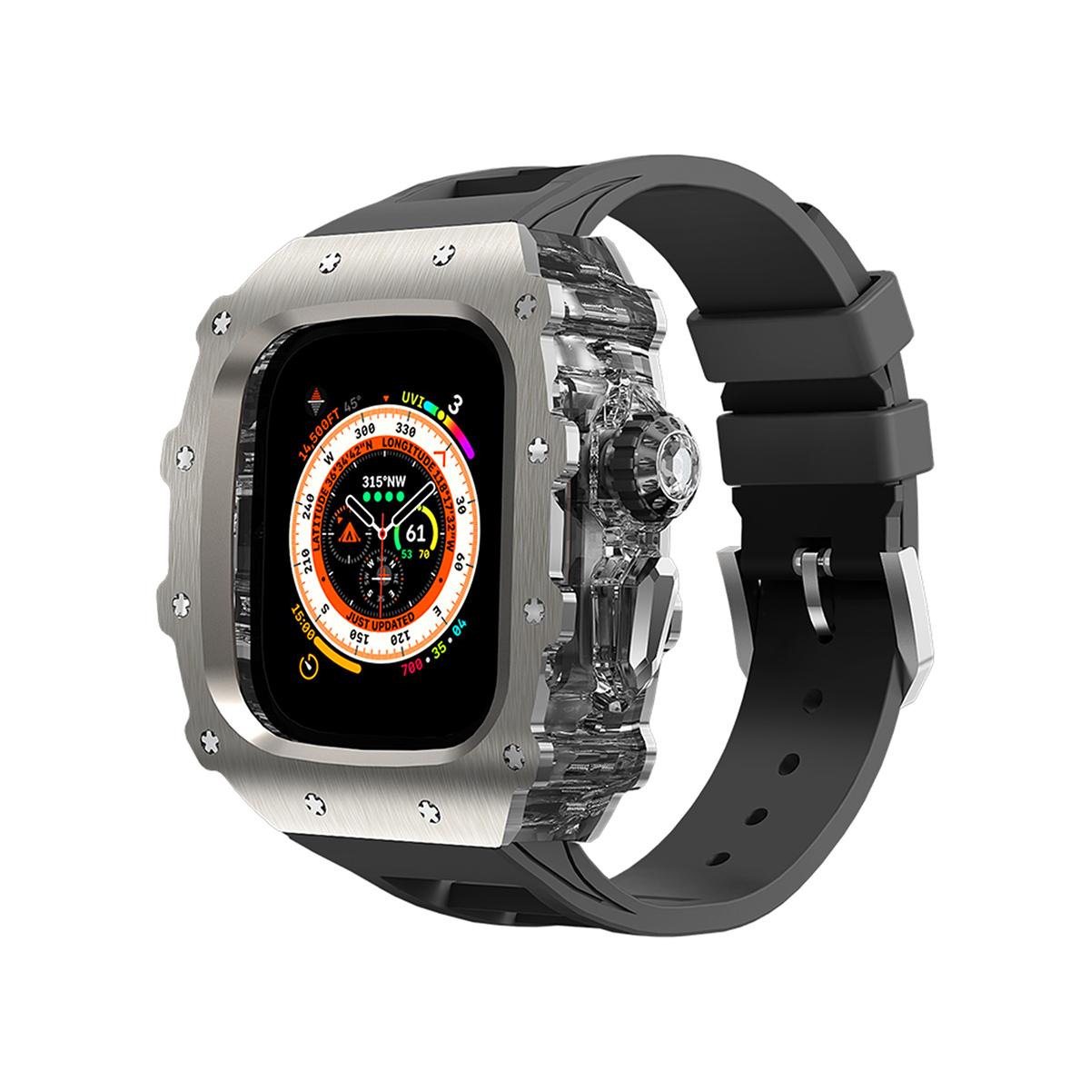 Luxury Modification Kit For Apple Watch Ultra 3 49mm Stainless Steel Case For IWatch 9 8 7 6 45mm 44mm Crystal Button Sport Band 45mm
Luxury Modification Kit For Apple Watch Ultra 3 49mm Stainless Steel Case For IWatch 9 8 7 6 45mm 44mm Crystal Button Sport Band 45mm