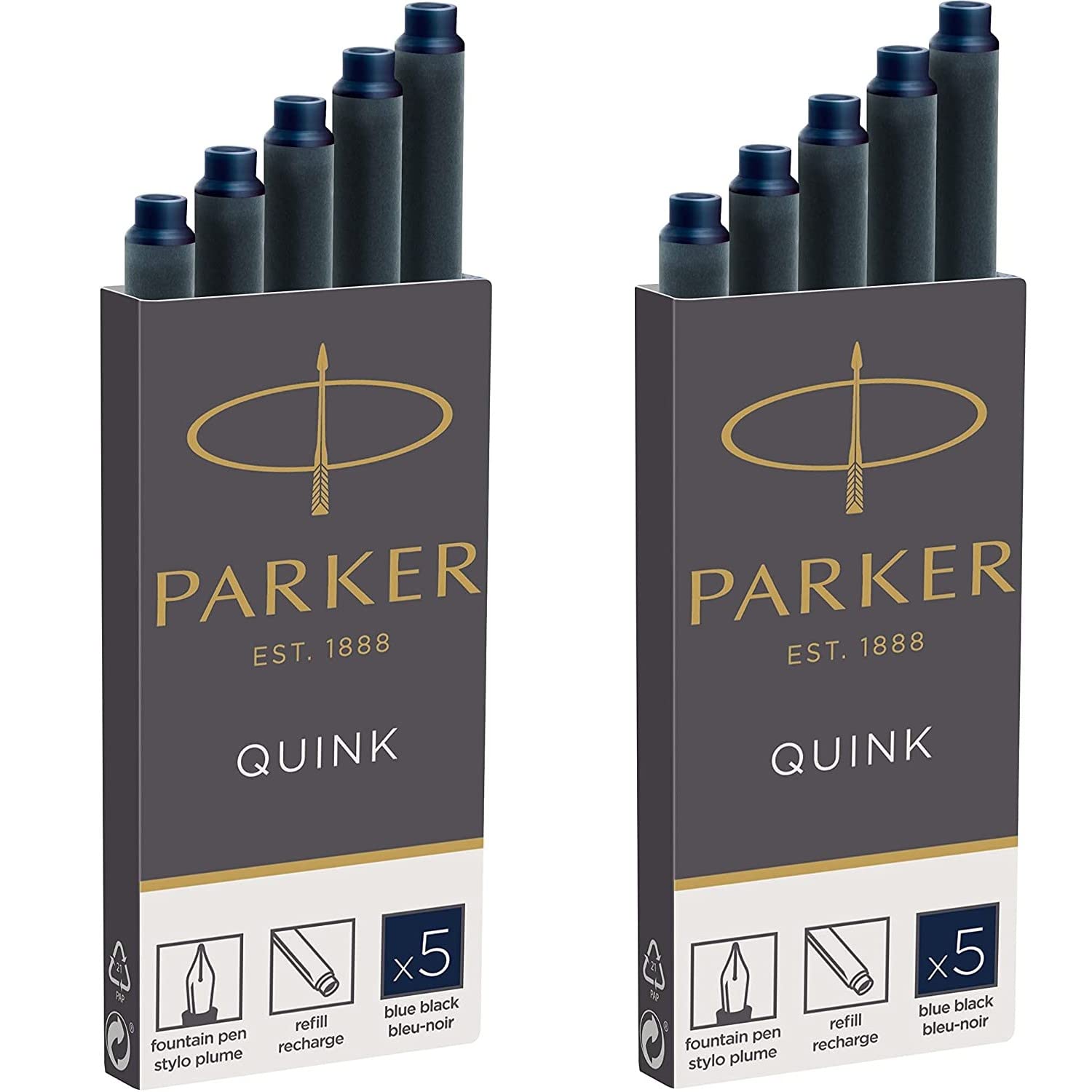 Чернила для картриджей PARKER Quink Blue Black 1950385 5 коробок набор Обычные импортные товары бутылки/2
Чернила для картриджей PARKER Quink Blue Black 1950385 5 коробок набор Обычные импортные товары бутылки/2