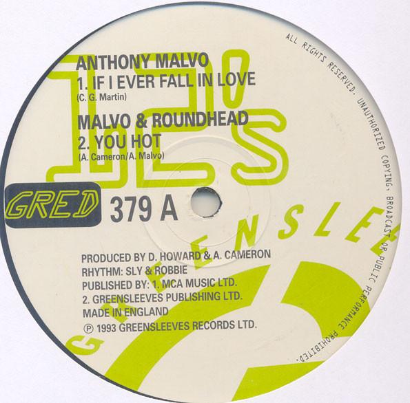 12inch Record ANTHONY MALVO / ANTHONY MALVO & ROU - If I Ever Fall In Love / You Hot GRED379 Greensleeves Re 1993 UK Reggae, Ska & Dub Used
12inch Record ANTHONY MALVO / ANTHONY MALVO & ROU - If I Ever Fall In Love / You Hot GRED379 Greensleeves Re 1993 UK Reggae, Ska & Dub Used