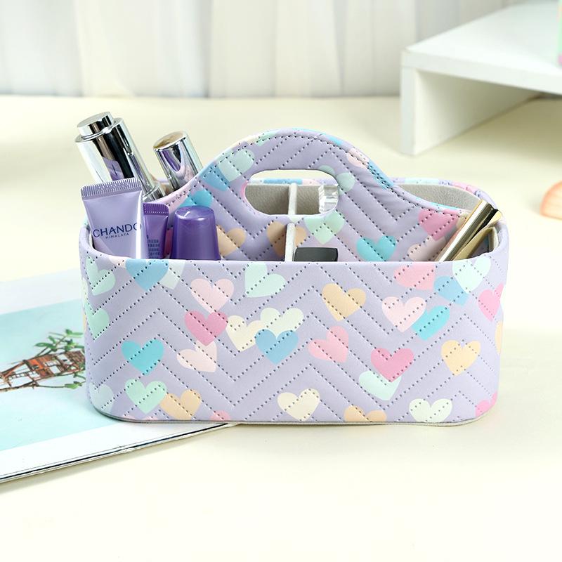 Heart-Shaped Leather Multi-functional Storage Basket for Makeup and Office Supplies фиолетовый
Heart-Shaped Leather Multi-functional Storage Basket for Makeup and Office Supplies фиолетовый