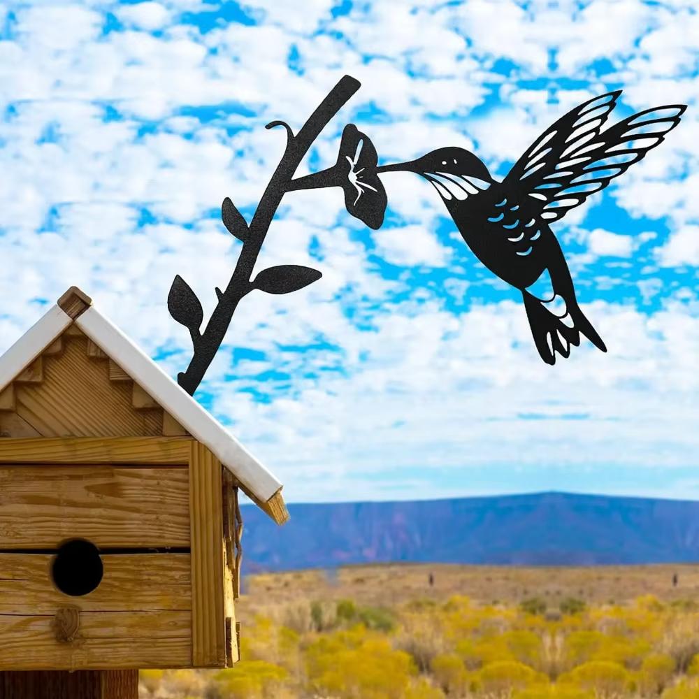 Stunning Hummingbird Silhouette Metal Decoration: Graceful Yard & Garden Ornament.A Touch of Elegance for Outdoor Spaces. чёрный
Stunning Hummingbird Silhouette Metal Decoration: Graceful Yard & Garden Ornament.A Touch of Elegance for Outdoor Spaces. чёрный