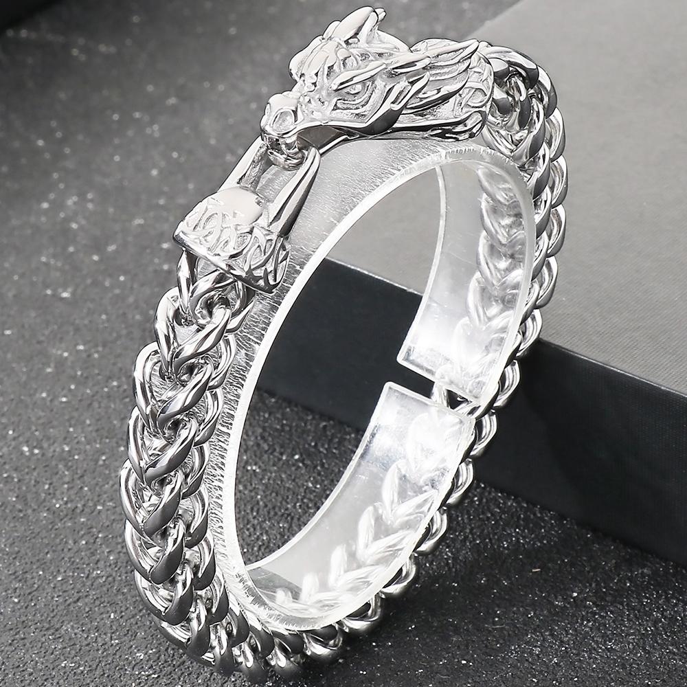 Массивный китайский браслет с длинной головой, винтажный, ширина 8 мм, из нержавеющей стали, с цепочкой в виде тела дракона, мужской, для мальчиков, ювелирный аксессуар 21CM серебряный
Массивный китайский браслет с длинной головой, винтажный, ширина 8 мм, из нержавеющей стали, с цепочкой в виде тела дракона, мужской, для мальчиков, ювелирный аксессуар 21CM серебряный