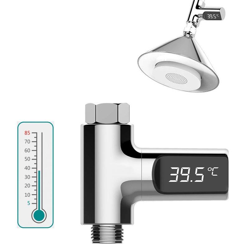 LED Digital Display Water Temperature Meter Gauge Bathroom Shower Thermometer,Electroplating Color Type A
LED Digital Display Water Temperature Meter Gauge Bathroom Shower Thermometer,Electroplating Color Type A
