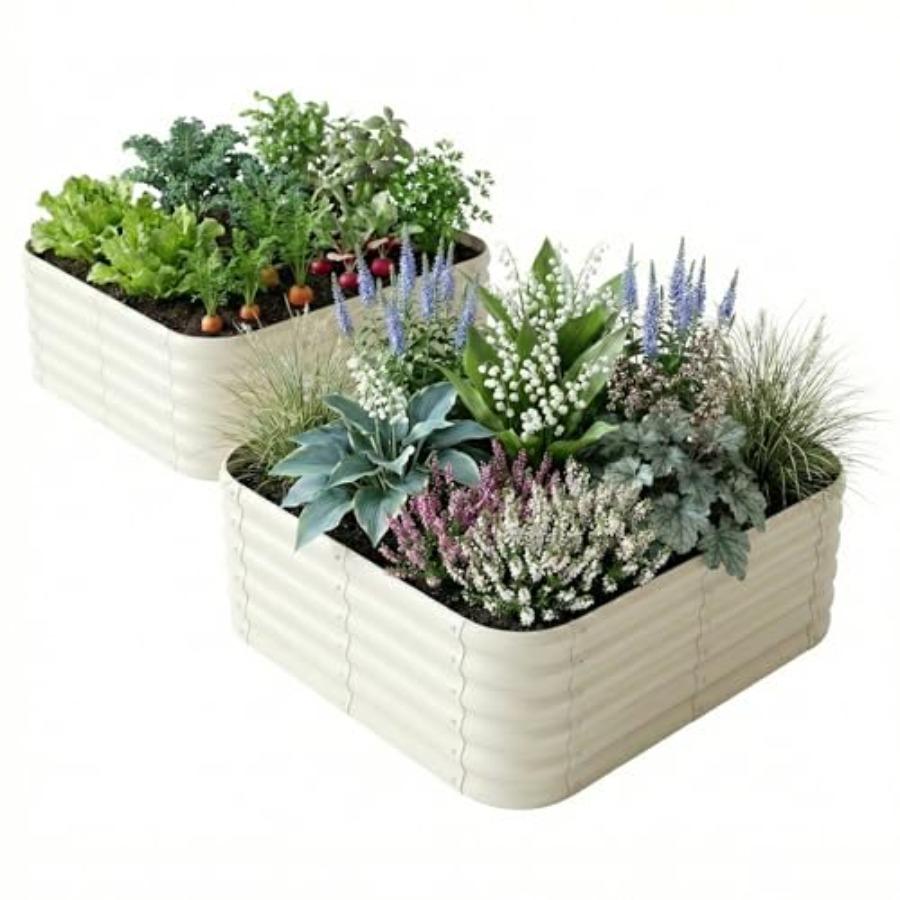 2-Pack 4x1.5ft Galvanized Raised Garden Bed Outdoor Planter Bed Metal Planter Box for Gardening and Planting Milk White United States
2-Pack 4x1.5ft Galvanized Raised Garden Bed Outdoor Planter Bed Metal Planter Box for Gardening and Planting Milk White United States