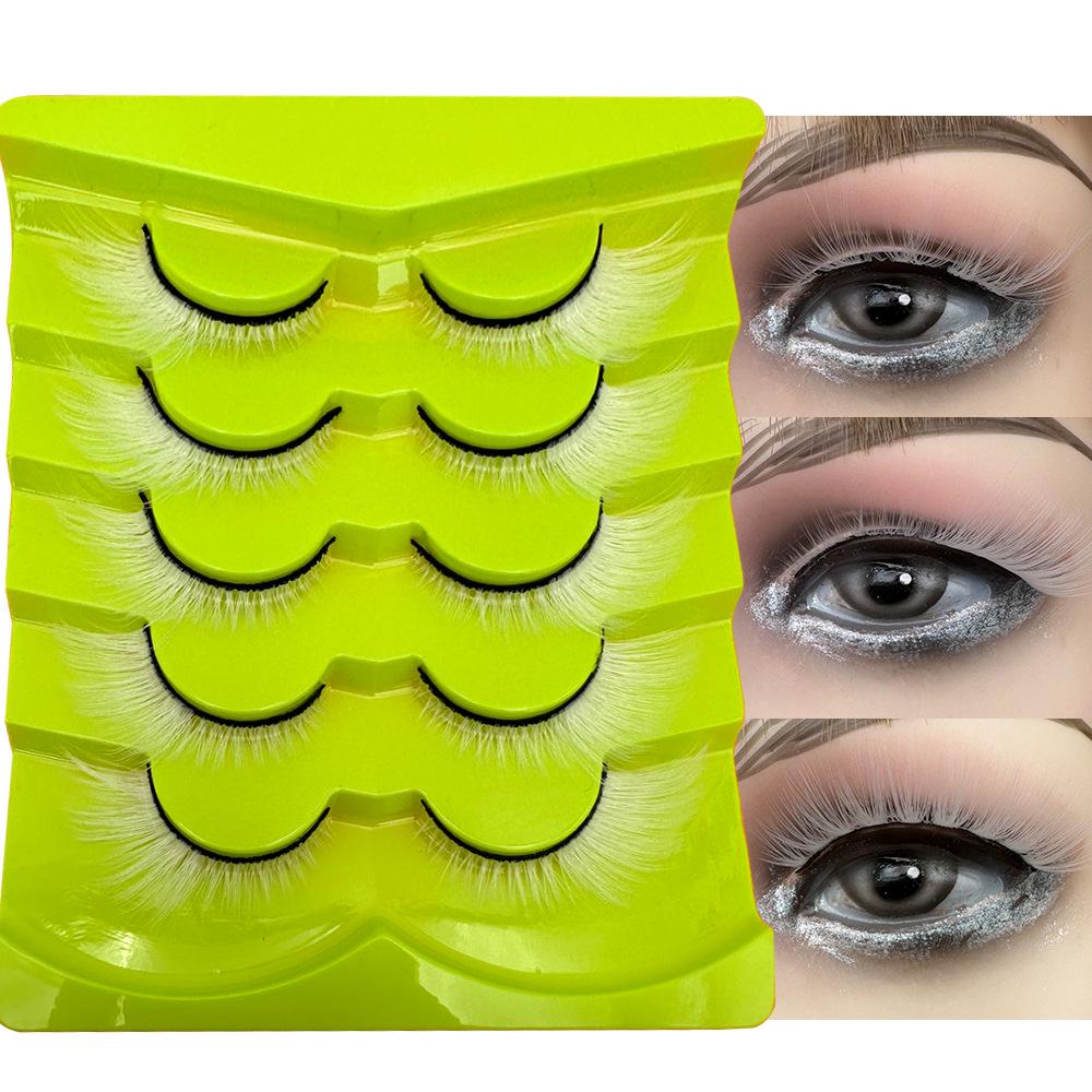 Set of 5 Natural-Looking Pure White 3D Faux Mink False Eyelashes for Stage Makeup
Set of 5 Natural-Looking Pure White 3D Faux Mink False Eyelashes for Stage Makeup