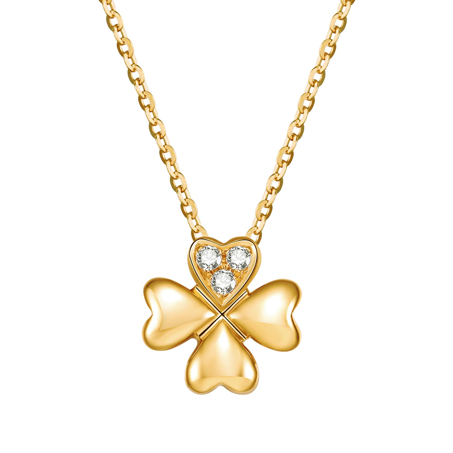 FANCIME 18K Gold Necklace for Clover Diamond Yellow Gold with Silver Perfect Gift for and Gift Wrapping Included Women, Four-Leaf Pendant, Lab-Grown
FANCIME 18K Gold Necklace for Clover Diamond Yellow Gold with Silver Perfect Gift for and Gift Wrapping Included Women, Four-Leaf Pendant, Lab-Grown