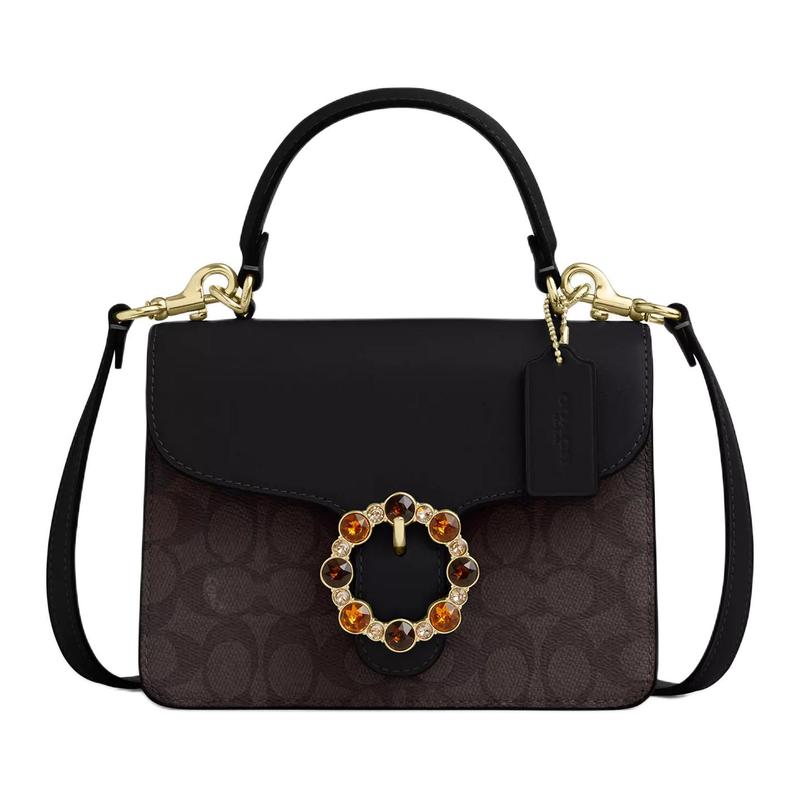 COACH Courtney 20 brand print rivet buckle inside pocket zipper faux leather and cowhide crossbody tote small women s walnut коричневий
COACH Courtney 20 brand print rivet buckle inside pocket zipper faux leather and cowhide crossbody tote small women s walnut коричневий