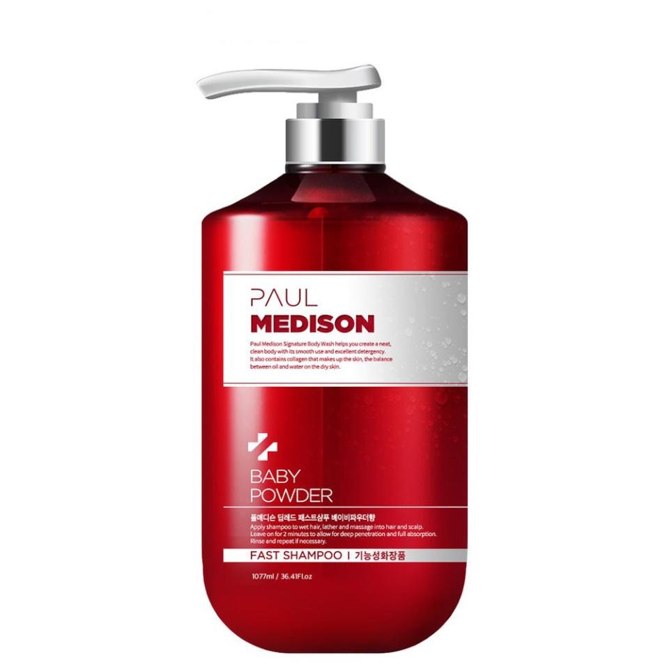 PAUL MEDISON Deep-Red Fast Shampoo Baby Powder Шампунь для волос с коллагеном и ароматом детской присыпки 1077мл
PAUL MEDISON Deep-Red Fast Shampoo Baby Powder Шампунь для волос с коллагеном и ароматом детской присыпки 1077мл